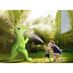 Pool Central 6.75' Inflatable Green Jumbo Dinosaur Water Sprayer