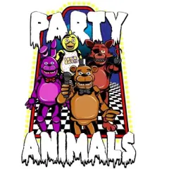 Five Nights at Freddy's Party Animals Boy's Black T-shirt
