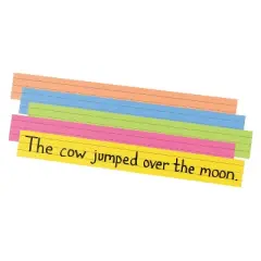 Pacon&reg; Super Bright Sentence Strips, 5 Assorted Colors, 1-1/2" Ruled 3" x 24", 100 Strips