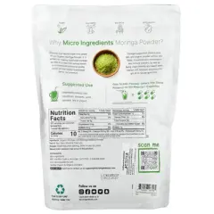 Micro Ingredients Organic Moringa Powder, 2 lb (907 g)
