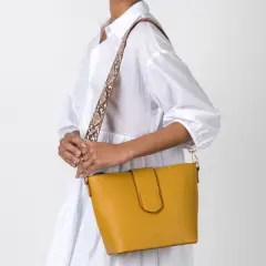 MERSI Isabel Bucket Snake Print Vegan Bag