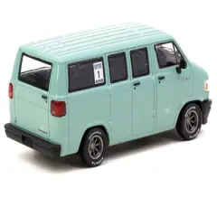 Dodge RAM 150 Van Light Green with Black Hood "Global64" Series 1/64 Diecast Model Car by Tarmac Works
