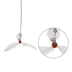 Unique Bargains Cat Teaser Windmill Style Handheld with Bell Gray