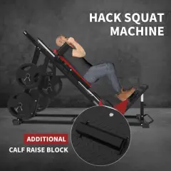 Leg Press Hack Squat Machine Combo, Professional Adjustable Leg Exercise Machine , Hack Squat Leg Press Machine for Full Lower Body Workout, 1500LBS