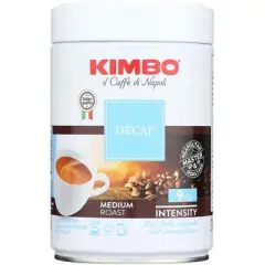 Kimbo Coffee Decaf Ground Tin - Pack of 6 - 8.8 oz