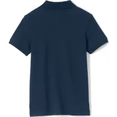 Lands' End School Uniform Kids Short Sleeve Tailored Fit Interlock Polo Shirt
