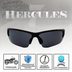 2 Pairs of Global Vision Eyewear Hercules 7 Safety Cycling & Tennis Glasses with Smoke, Flash Mirror Lenses