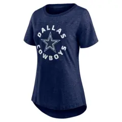 NFL Dallas Cowboys Women's Short Sleeve Roundabout Fashion T-Shirt