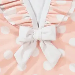 Hope & Henry Girls' Ruffle Neck One-Piece Swimsuit, Toddler