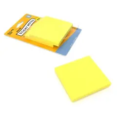 Neon Yellow Sticky Notes - 3 X 3 Inches, 150 (3 Pads Of 50) Sheets (48 Packs)