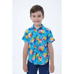 Pokemon Matching Family Hawaiian Button Down Dress Shirt Little Kid to Big Kid
