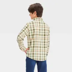Boys' Long Sleeve Plaid Button-Down Shirt - Cat & Jack&trade;