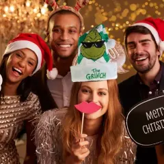 Dr. Suess The Grinch Who Stole Christmas Santa Hat 16"