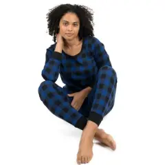 Leveret Womens Two Piece Cotton Plaid Christmas Pajamas