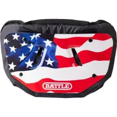 Battle Sports Adult American Flag 2.0 Football Back Plate - Red/White/Blue