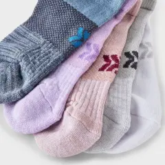 Women's Striped 6+1 Bonus Pack No Show Socks - All In Motion&trade; White/Blue/Pink 4-10