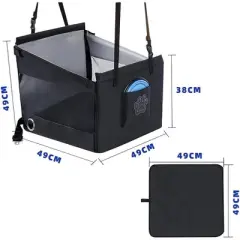 Acekool Car Dog Carrier Pet Crate, Safe Zipper Access, Waterproof, Easy Setup, Spacious for Medium and Large Dogs