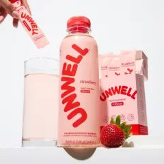 Unwell Hydration+Focus Strawberry Powder Stick Sport Drink - 8pk