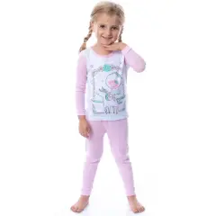 Peppa Pig Toddler Girls' Unicorn 4 Piece Long Sleeve Pajama Set Mix Match