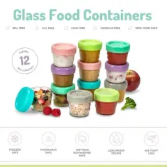 Melii Glass Baby Food Containers - 12pk