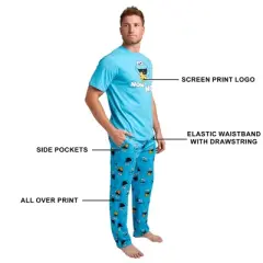 Sesame Street Cookie Monster Men&rsquo;s 2-Pack Pajama Set