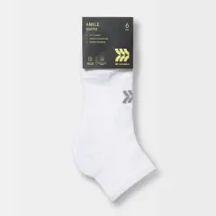 Women's Extended Size Cushioned 6pk Ankle Athletic Socks - All in Motion&trade; - White 8-12