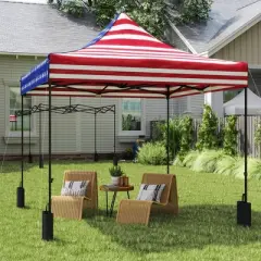 Outsunny 10' x 10' Canopy Cover with Weight Bags, UPF50+ Pop Up Canopy Replacement Top