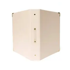 1.5" Round Ring Binder Signature Vegan Leather Bone - Russell+Hazel