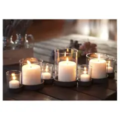 19.5" x 5.2" 7 Pillar/Votive Candle Holder Black - Danya B