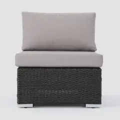 Santa Rosa 8pc Wicker Sectional Seating Set - Gray/Silver - Christopher Knight Home