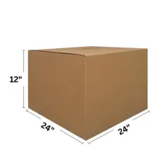 UOFFICE Bundle of 10 Corrugated Boxes 24" x 24" x 12" Shipping Box Cartons
