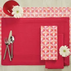 Split P Mia Fuchsia Geo Print Table Runner 72"L