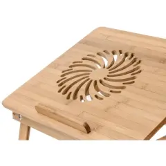 Aleratec 15in Natural Bamboo Multi-Functional Laptop Stand