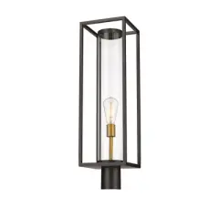 Z-Lite Dunbroch 1 - Light Post Light in  Deep Bronze/Outdoor Brass