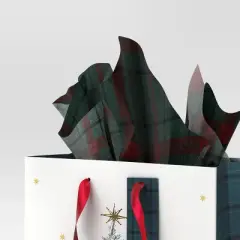 30ct Christmas Tissue Paper Green Plaid/Red/White - Wondershop&trade;