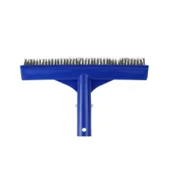 Pool Central Stainless Steel Algae Brush for Cement Pools 9.75" - Blue
