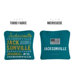 Gameday Jacksonville Football Synergy Pro Green Cornhole Bags (Set of 4)