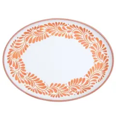 Infuse 2pc Melamine Oval Platter Set Orange