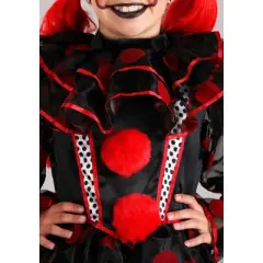 HalloweenCostumes.com Girl's Wonderland Red Clown Halloween Costume | Kids Clown Attire for Playful Dress-Up Fun