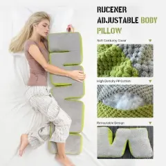 Acoinel Cute Decor 57" to 71" Retractable Double Sided Comfortable & Stylish Headboard Pillow