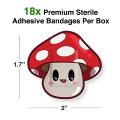 Gamago Mushroom Adhesive Bandages | 18 Count