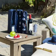 Picnic at Ascot - Insulated Wine Carrier Set with Glasses, Napkins and Corkscrew
