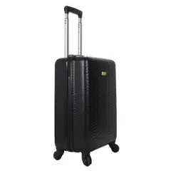 Rachel Rachel Roy 20" Black Snakeskin Hard Cover Carry-On Luggage