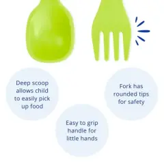 Re-Play 2pc Toddler Utensil Pair - Lime