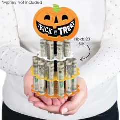 Big Dot of Happiness Jack-O'-Lantern Halloween - DIY Kids Halloween Party Money Holder Gift - Cash Cake