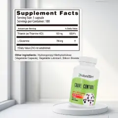 NaturalSlim Crave Control - Appetite Suppressant Pills, 180 Capsules