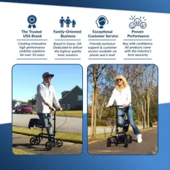 KneeRover Economy Steerable Knee Scooter Black