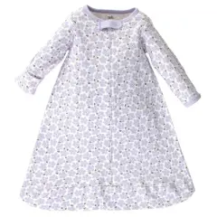 Touched by Nature Baby Girl Organic Cotton Long-Sleeve Wearable Sleeping Bag, Sack, Blanket, Flutter Garden