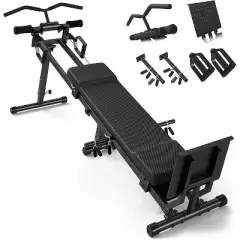 ERKANG Total Home Gym with Detachable Footplate, Swing Attachment and Weight Holder, Versatile Total Body Training Machine
