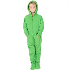 Footed Pajamas - Emerald Green Toddler Hoodie Fleece Onesie